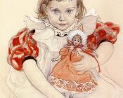 卡尔 拉尔森 : A Young Girl with a Doll